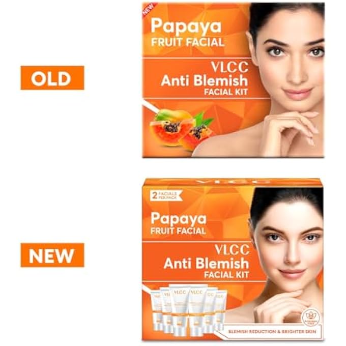VLCC HERBAL PAPAYA FRUIT SINGLE FACIAL KIT 50 GRAM - Image 2